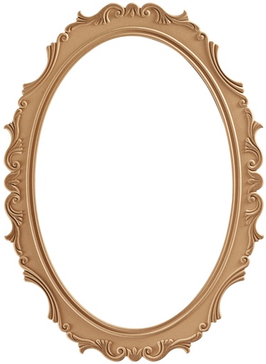 [7548S] Ovaler Spiegelrahmen aus MDF