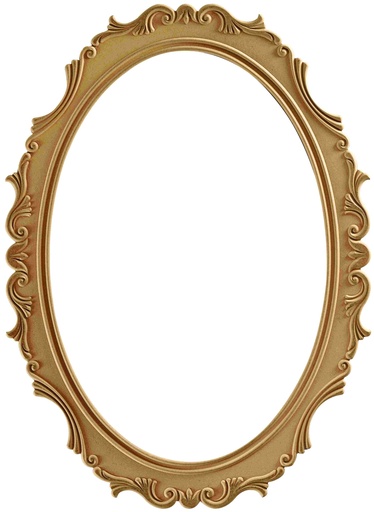 [AYN-136] The oval mirror frame in MDF