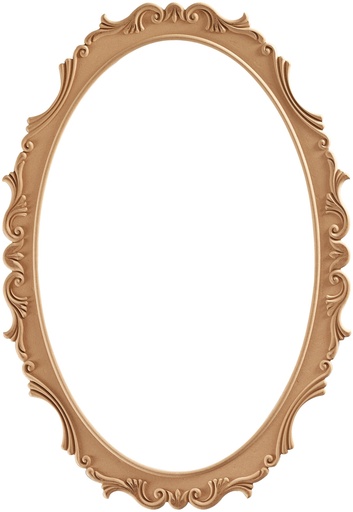 [7459S] Ovaler Spiegelrahmen aus MDF