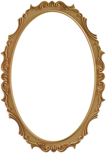 [AYN-137] The oval mirror frame in MDF