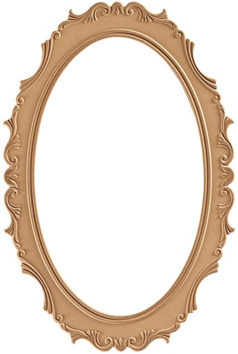 [7460S] Le cadre miroir ovale en mdf