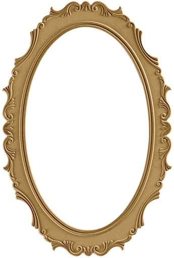 [AYN-138] Ovaler Spiegelrahmen aus MDF
