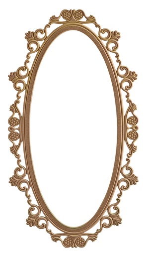 [AYN-140] The oval mirror frame in MDF
