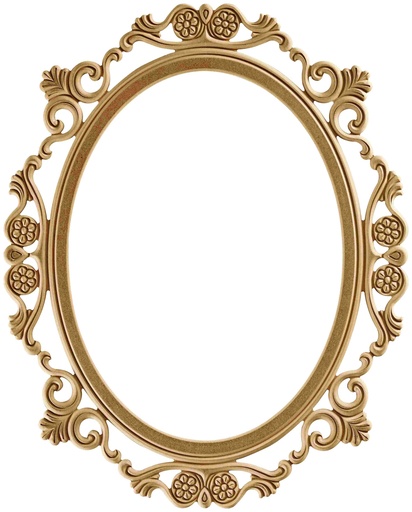 [AYN-141] The oval mirror frame in MDF