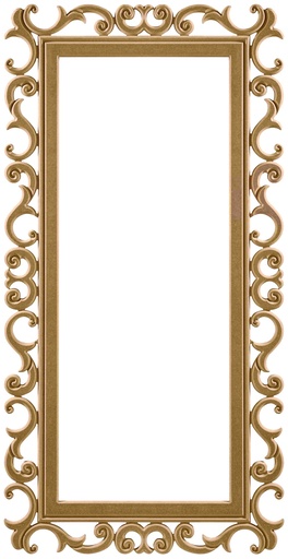 [AYN-142] The rectangular mirror frame in MDF