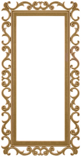 [AYN-142] The rectangular mirror frame in MDF