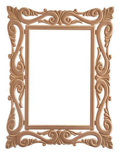[7434S] The rectangular mirror frame in MDF