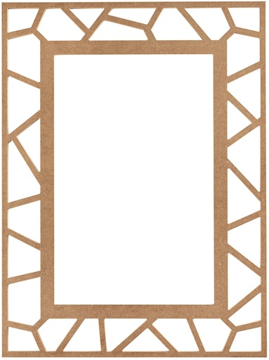 [7432S] The rectangular mirror frame in MDF