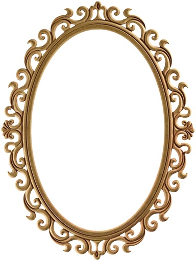 [AYN-163] The oval mirror frame in MDF