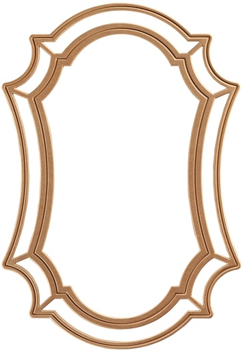 [7508S] The oval mirror frame in MDF
