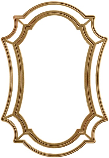 [AYN-184] The oval mirror frame in MDF