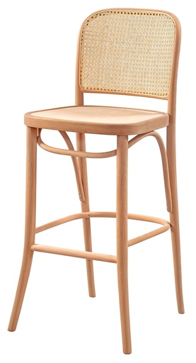 [4525S] Barhocker Skelett aus Holz mit Rattan