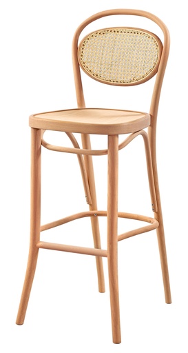[4533S] Bar à chaise en bois squelette avec rotin