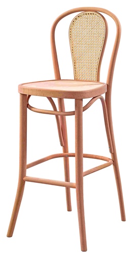[BAR-106] Skeleton wooden chair bar with rattan