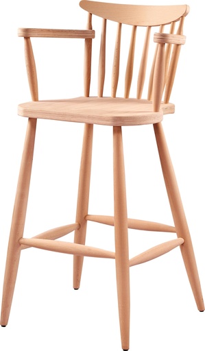 [4522S] Barhocker Skelett aus Holz mit 
Armlehnen