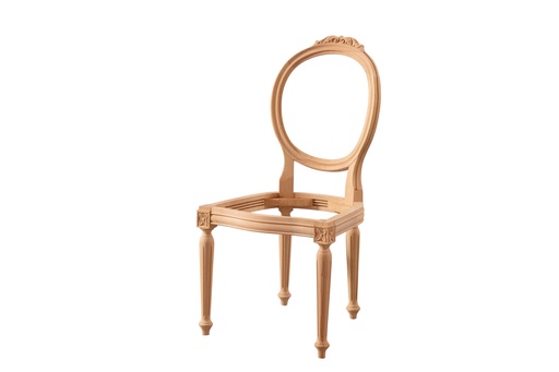 [171N] Skeleton wooden chair with sculpture