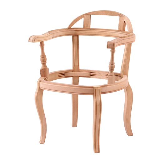 [4842S] Holzstuhlskelett mit Armlehnen​