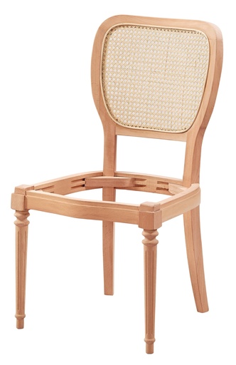 [4224S] Holzstuhlskelett mit Rattan ​