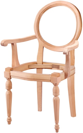 [4226S] SCHELET SCAUN DIN LEMN CU BRATE