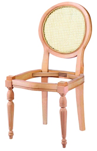 [SAN-119] Skeleton wooden chair with rattan