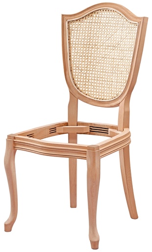 [4249S] Holzstuhlskelett mit Rattan​