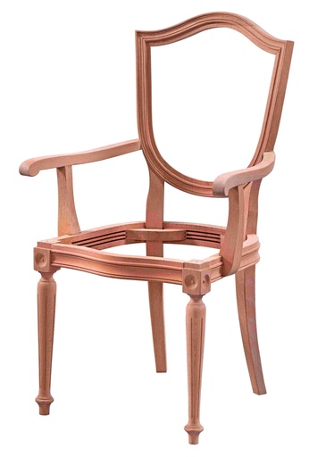 [SAN-142] Chaise en bois squelette avec bras