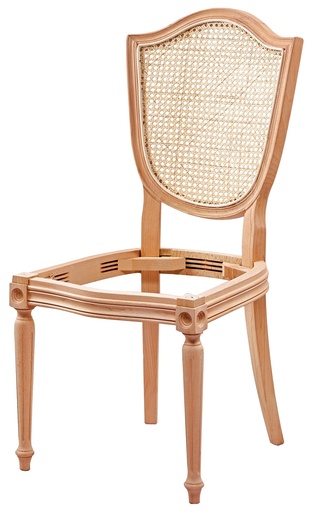 [4257S] Holzstuhlskelett mit Rattan​