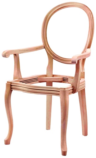 [SAN-150] Skeleton wooden chair with arms