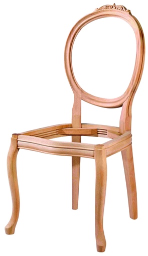 [SAN-151] Chaise en bois squelette avec sculpture