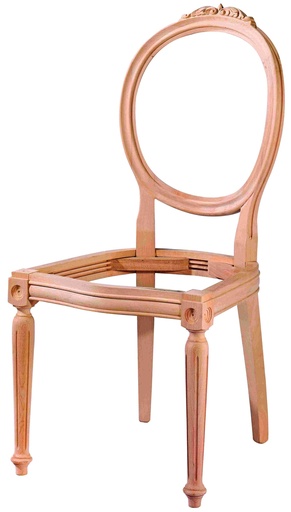 [SAN-159] Skeleton wooden chair with sculpture