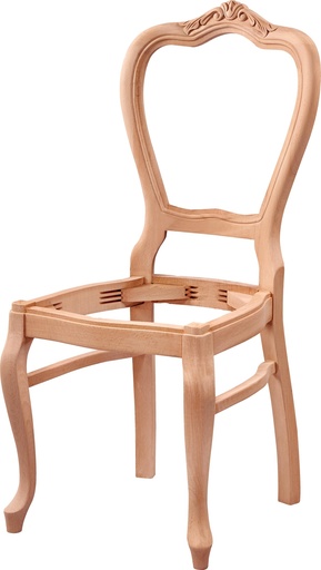 [4263S] Skeleton wooden chair with sculpture