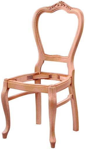 [SAN-167] Skeleton wooden chair with sculpture