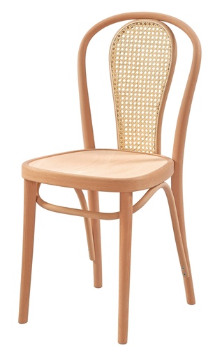 [4179S] Skeleton wooden chair with rattan