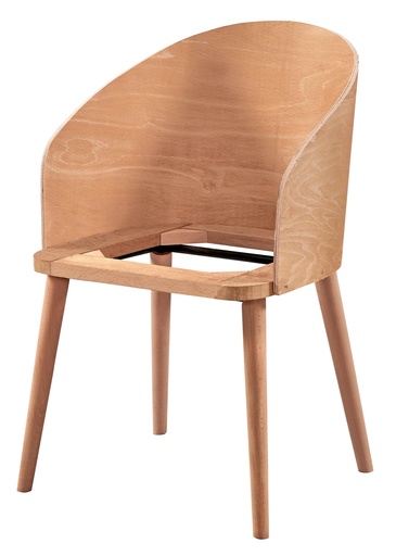 [4199S] Wooden chair skeleton