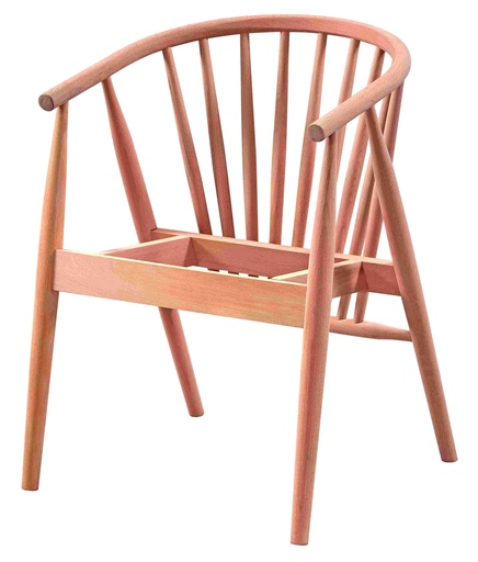 [SAN-220] Chaise en bois squelette avec bras