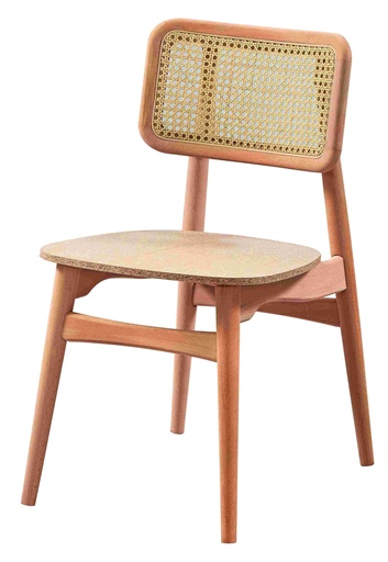 [SAN-222] Skeleton wooden chair with rattan