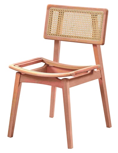 [SAN-228] Skeleton wooden chair with rattan