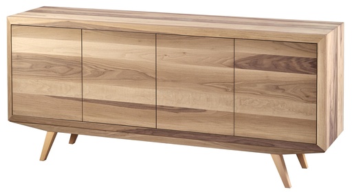 [5148S] Serviteur en bois avec placage de noix