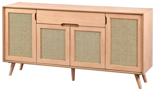 [5149S] Holzdiener mit Rattan