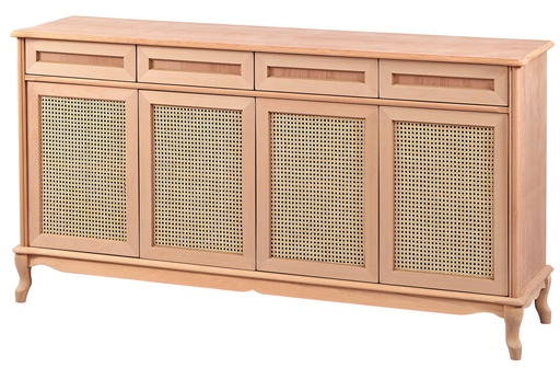 [5164S] Holzdiener mit Rattan