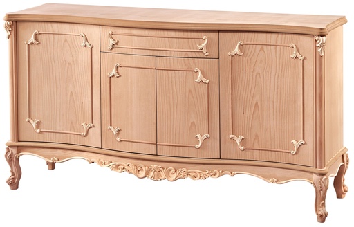 [5168S] Serviteur en bois avec sculpture