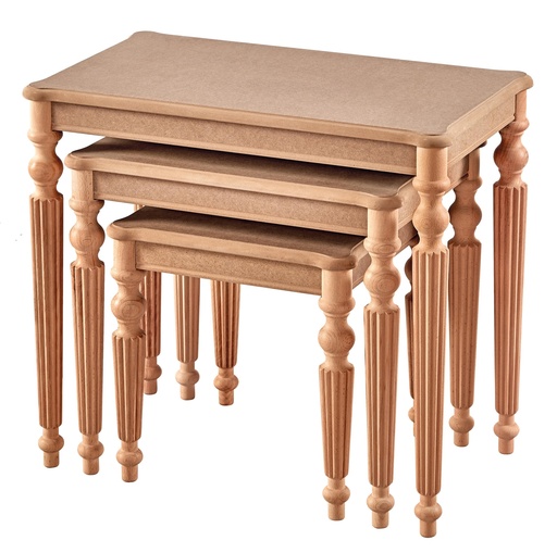 [5527S] Set of wood and MDF tables