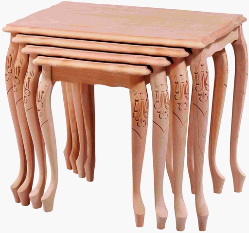 [ZGN-151] Set of wooden tables with sculpture