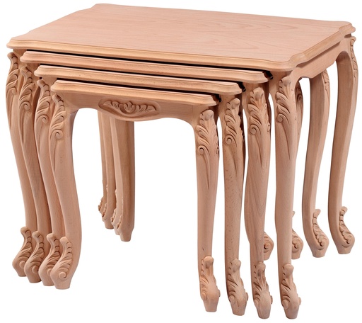 [5558S] SET MASUTE DIN LEMN CU SCULPTURA