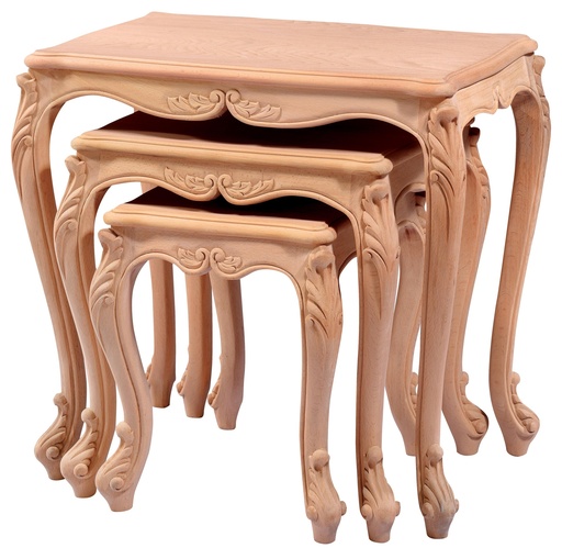 [5557S] SET MASUTE DIN LEMN CU SCULPTURA