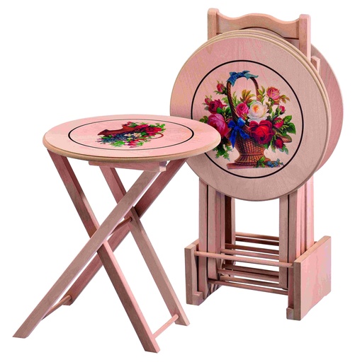 [ZGN-175] Set of printed wood tables