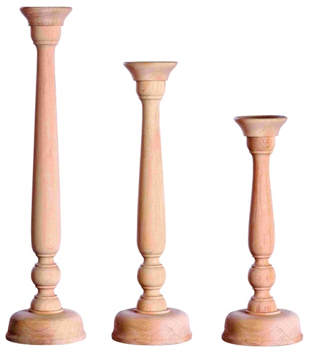 [DEK-102] Set Kerzenständer aus Holz