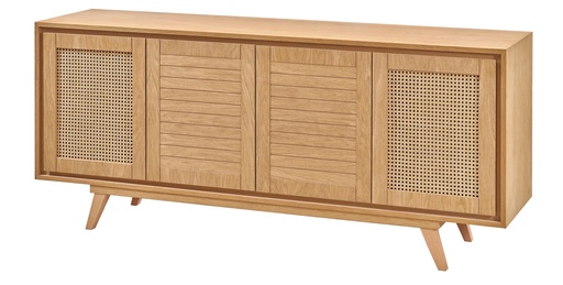 [5133S] SERVANTA DIN LEMN CU RATAN