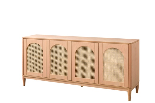 [3136N] SERVANTA DIN LEMN CU RATAN