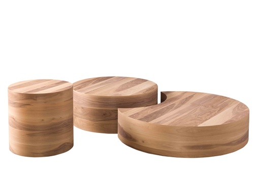 [5531N] SET MASUTE DIN LEMN CU FURNIR DE NUC